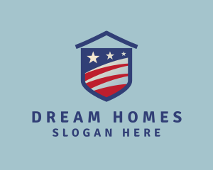 Patriotic House Shield logo