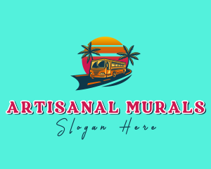 Tropical Bus Tour  logo design