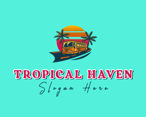 Tropical Bus Tour  logo design