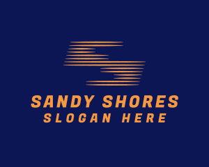 Orange Speedy Letter S  logo design