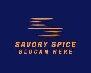 Orange Speedy Letter S  logo design