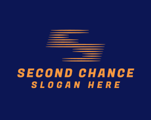 Orange Speedy Letter S  logo design