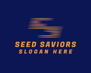 Orange Speedy Letter S  logo design