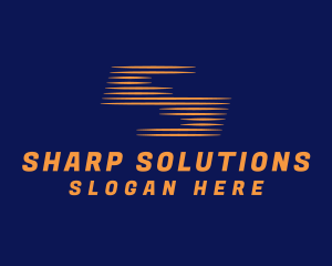 Orange Speedy Letter S  logo design