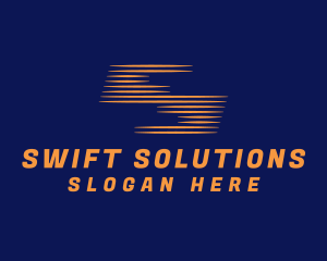 Orange Speedy Letter S  logo design