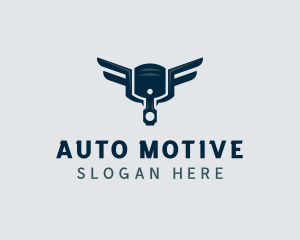 Piston Wings Auto Repair logo design