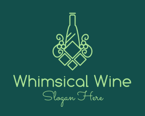 Minimalist Wine Bottle logo design