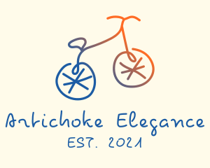 Abstract Bicycle Bike logo design