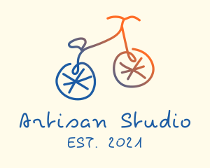 Abstract Bicycle Bike logo design