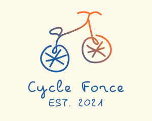 Abstract Bicycle Bike logo design