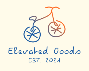 Abstract Bicycle Bike logo design