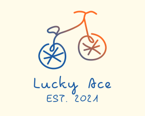 Abstract Bicycle Bike logo design