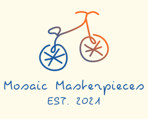 Abstract Bicycle Bike logo design