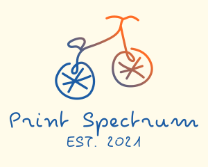 Abstract Bicycle Bike logo design