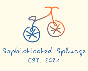 Abstract Bicycle Bike logo design