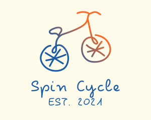 Abstract Bicycle Bike logo design