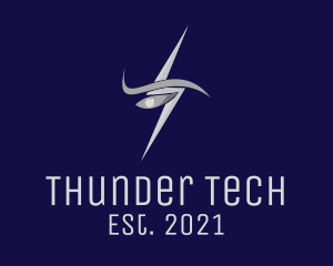 Angry Eye Thunder logo design