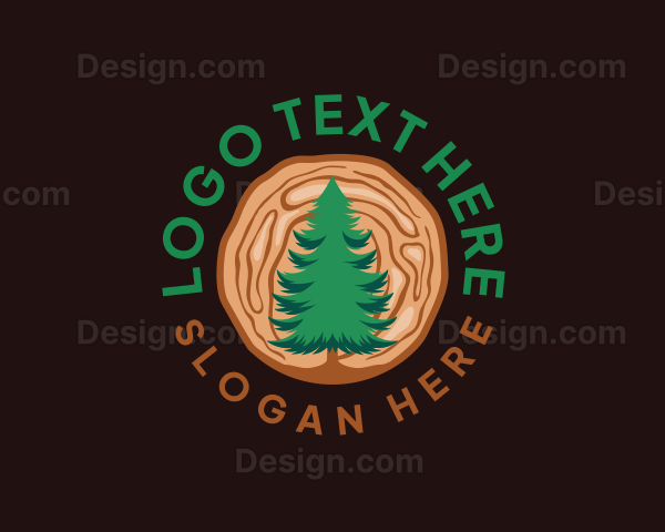 Lumberjack Woodwork Tree Logo