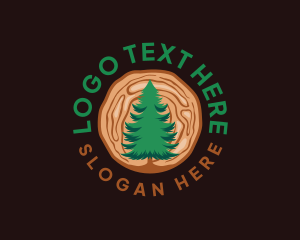 Lumberjack Woodwork Tree logo