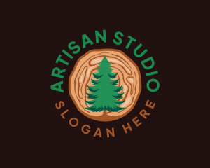 Lumberjack Woodwork Tree logo design