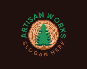 Lumberjack Woodwork Tree logo design