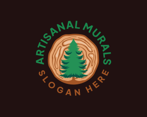 Lumberjack Woodwork Tree logo design