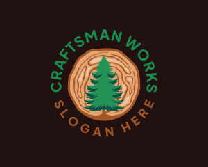 Lumberjack Woodwork Tree logo design