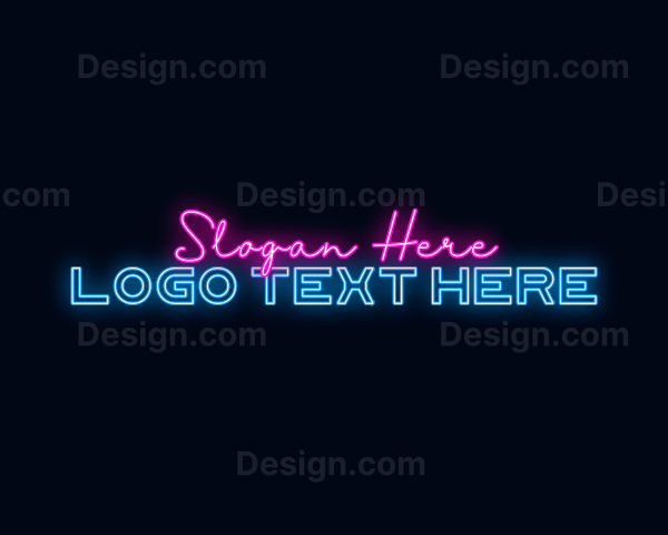 Neon Streamer Wordmark Logo