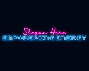 Neon Streamer Wordmark logo design