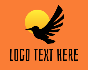 Habitat - Bird Sunset Silhouette logo design
