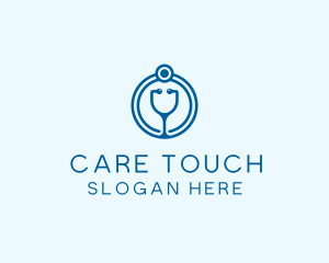 Blue Medical Stethoscope logo