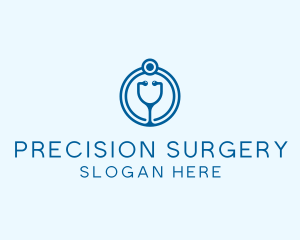 Blue Medical Stethoscope logo