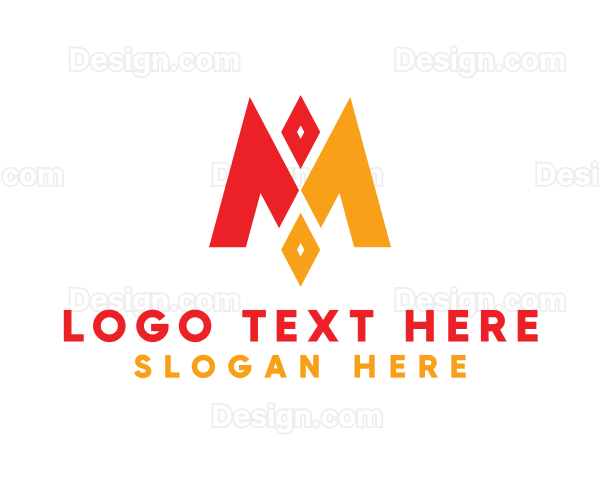 Red Yellow M Diamond Logo