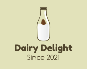 Almond Milk Bottle logo design