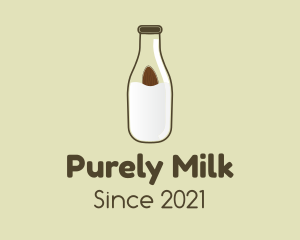 Almond Milk Bottle logo