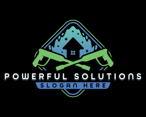 Power Wash Housekeeping  logo design