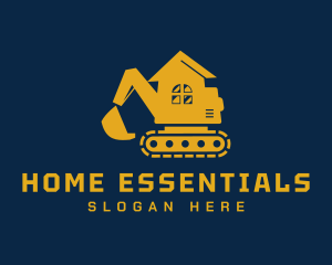 Excavator Home Construction logo design