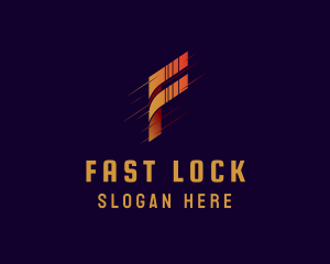 Fast Letter F Firm logo design