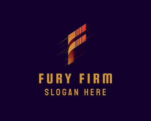 Fast Letter F Firm logo design