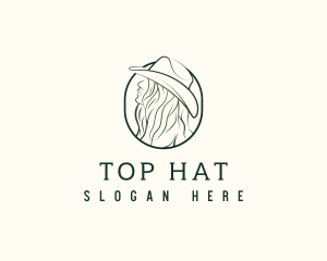 Western Cowgirl Hat logo design