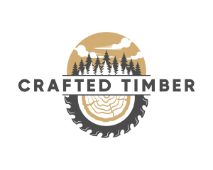 Lumberjack Wood Emblem logo design