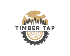 Lumberjack Wood Emblem logo design