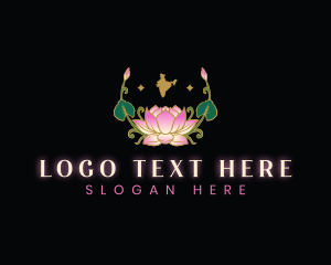 India Lotus Flower logo