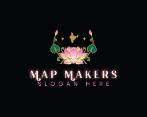 India Lotus Flower logo design