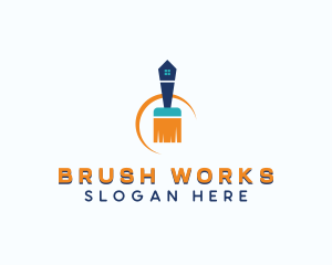 Paint Brush Renovation logo design