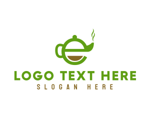 Tea Teapot Letter E logo