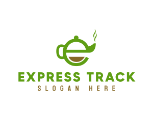 Tea Teapot Letter E logo design