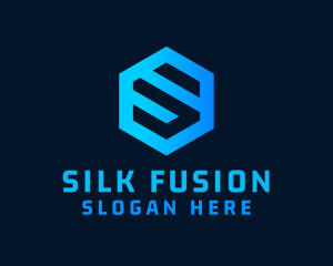 Techno Hexagon Letter S logo