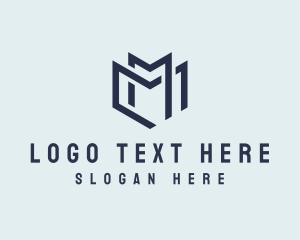 Edgy - Minimalist Geometric Letter M logo design