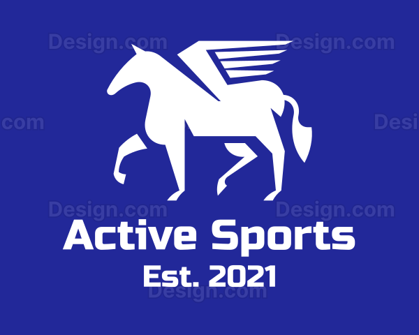 Abstract Pegasus Horse Logo